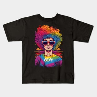 Colourful LGBT design for Pride Month: celebrate diversity and acceptance. Kids T-Shirt